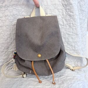 Toms Gray and Cream Backpack Minimalist Design
